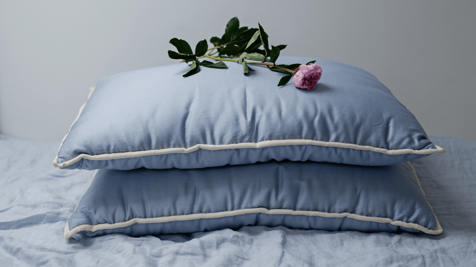 baby blue pillows peonies pink