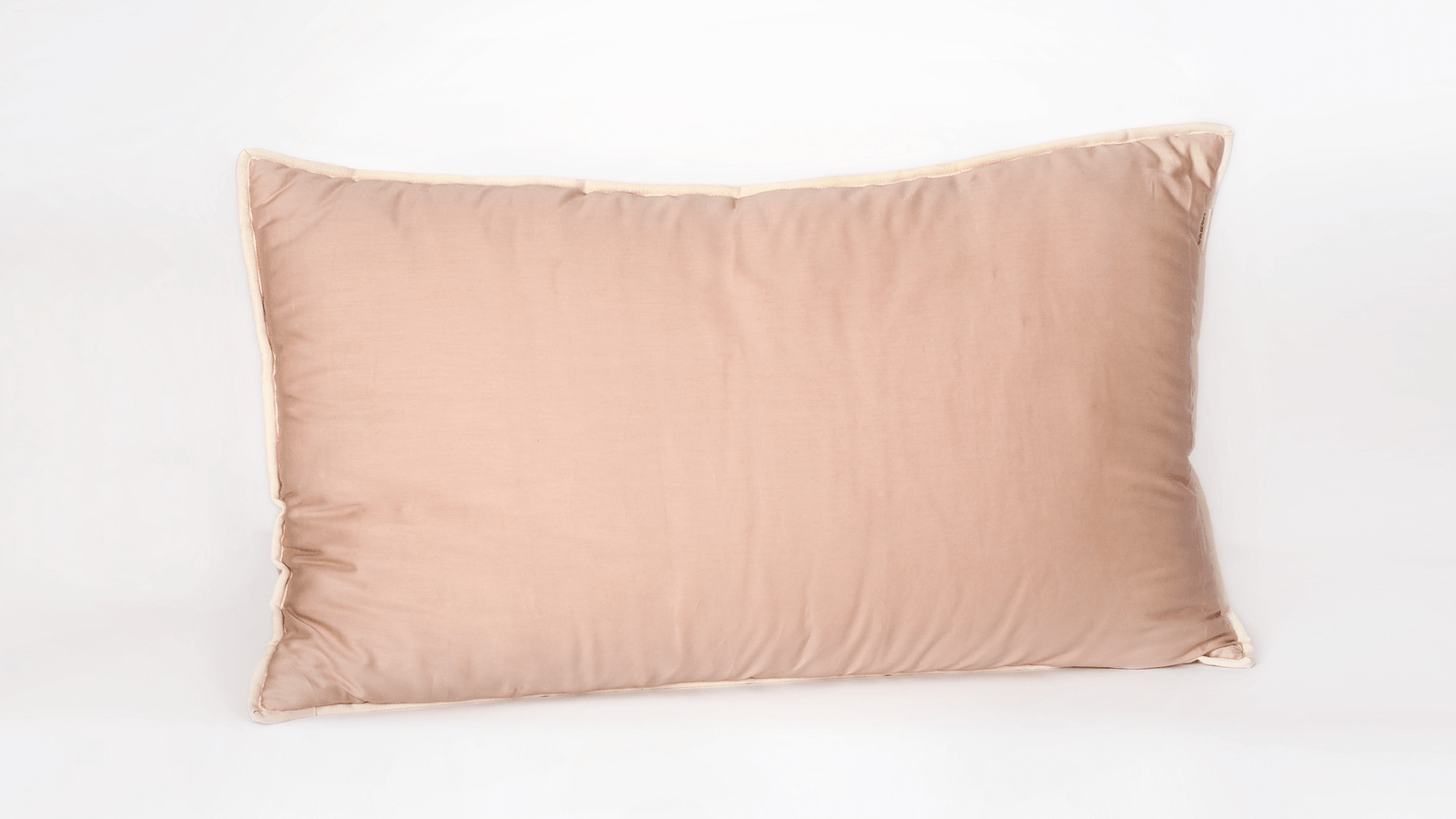 salmon pink sateen pillow