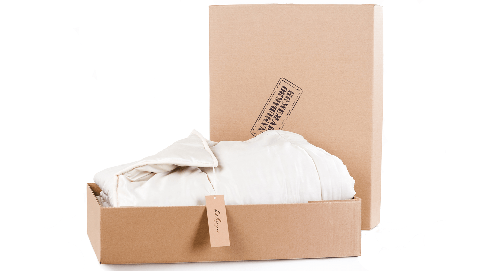 handmade duvet organic packaging